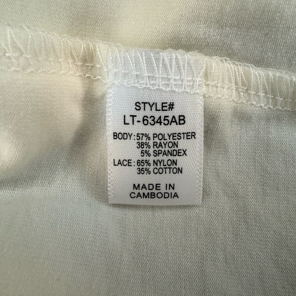 Zenana Women’s Elegant Cream Lace Tank - Picture 5 of 5